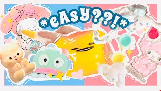 ☁️ 5 relaxing Sanrio DIY Craft Kits under 12  my first taba experience 😀😀 [upl. by Kellda]