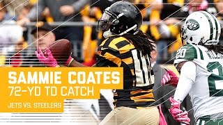 Ben Roethlisbergers 72Yard TD Pass to Sammie Coates  Jets vs Steelers  NFL [upl. by Juline81]