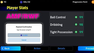 99 BALL CONTROL 98 DRIBBLING CHEAP AMFRWF 12000 GP  eFootball 2024 Mobile [upl. by Nenney]