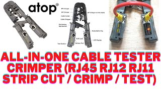 AllinOne Cable Tester Crimper RJ45 RJ12 RJ11 Strip  Cut  Crimp  Test N5684CR  Product Plus [upl. by Ecinnaj689]