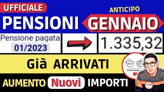 ANTICIPO ⚡️ PENSIONI GENNAIO 2023 ➡ CEDOLINI GIà ARRIVATI NUOVI IMPORTI AUMENTI e CONGUAGLI ❗️ [upl. by Bowen875]