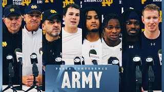 Army  PostPractice Press Conference 111924  Notre Dame Football [upl. by Idnaj]