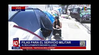 Se registran largas filas para el reclutamiento del servicio militar [upl. by Nylaj]