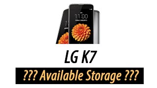 How Much Storage Does the LG K7 Really Have [upl. by Nnaeinahpets]