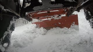 More snowwith my rear blade and Valtra Valmet [upl. by Aldas]