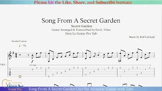 Song From A Secret Garden Arr for Acoustic Guitar with Tab [upl. by Avuha]