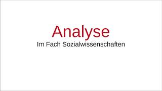 5 Schritte zur perfekten Sowi Analyse  Analyse im Fach Sozialwisschenschaften [upl. by Aletha]