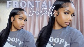 Middle Part Frontal Wig Install  BEGINNER FRIENDLY😍FT ASTERIA HAIR [upl. by Boniface]