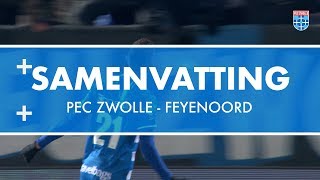 Samenvatting PEC Zwolle  Feyenoord [upl. by Hamford]