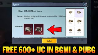 😍FREE 600 UC IN BGMI  BIGGEST FREE UC PLAYSTORE EVENT IS HERE ParasOfficialYT [upl. by Etnuhs986]