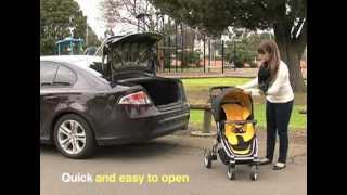 Steelcraft Strider Compact Stroller  How to fold pram  stroller [upl. by Ettereve359]