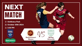 Stenhousemuir Women v Stirling University  SWF Championship [upl. by Ralfston]