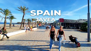 4K Javea Spain 🇪🇸  December Walk 2022  Arenal Beach Javea Port and Old Town [upl. by Airekal]