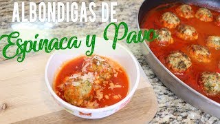 Albóndigas de Pavo y Espinaca  Receta fácil y rápida  Mundo Mom [upl. by Antonio]