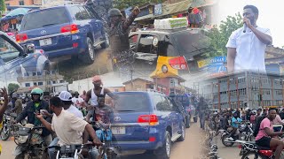 OOH GHANA😲Cheddar Storms Madina But Police Blocks Road amp Stops Team Cheddar As Motorbikes Display😢 [upl. by Akilak578]