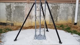 DIY Ham radio antenna tower installation supports [upl. by Aicinet]