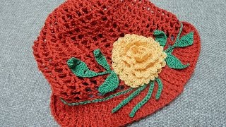 Gorra Crochet para Niña en hilo de Algodón [upl. by Lemak]