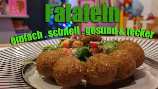 schnelles FALAFEL  Rezept mit Tzatziki  vegan   Gesund amp Lecker  SEHR EINFACH  Orientalisch [upl. by Xirtaeb41]