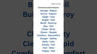 Commonly used antonyms antonyms used common english spokenenglish englishexpress [upl. by Melicent]