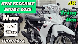 Review SYM ELEGANT Sport 2025 màu Trắng Đen  giá bán ngày 110724 CH Mai Duyên Khải Phạm sym [upl. by Yerdua]