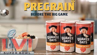 Super Bowl LVI 56 Commercial  Quaker Oats  Pregrain 2022 [upl. by Siuqcram2]