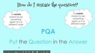 Lesson Restating the Question [upl. by Stallworth687]