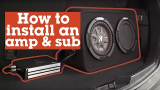 How to install an amp and sub in your car  Crutchfield video [upl. by Maitland525]