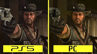 Red Dead Redemption PS5 vs PC Early Graphics Comparison  PS5 PS4 Backward Compatibility vs PC [upl. by Nnylannej]