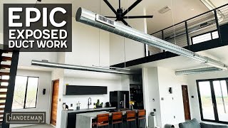 INCREDIBLE Exposed Duct Work Installation amp Finishing [upl. by Nnyliak]