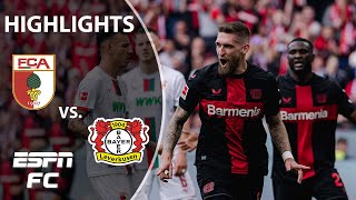 INVINCIBLE SEASON 👏 Bayer Leverkusen vs FC Augsburg  Bundesliga Highlights  ESPN FC [upl. by Myke]