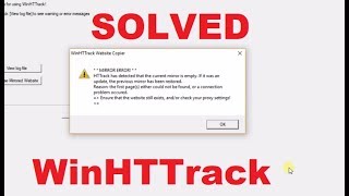 WinHTTrack Web Copier Error Solved [upl. by Waynant]