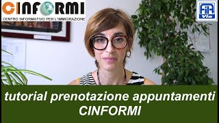 Tutorial prenotazione appuntamenti Cinformi [upl. by Timus999]