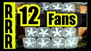 FAN NOISE of 12 FANS for 12 HOURS  BOX FANS WHITE NOISE FOR SLEEPING [upl. by Kim]