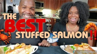 BEST STUFFED SALMON🐟 Inspired by Stove Top Kisses😘 [upl. by Annahs]