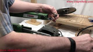 Harbor Freight Scroll Saw Installing Pinless Blade Adapters [upl. by Elison]