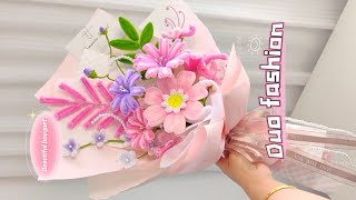 DIY pipe cleaner flowerhandmade diy gift diyflowers diycrafts flowercraft flower fyp foryou [upl. by Turnheim858]