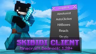 Best 12141 Minecraft Bedrock Hacked Client  Skibidi Client Showcase [upl. by Rausch]