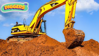 Ready Set Dig 🦺 Diggers For Kids Diggers At Work [upl. by Garnette]