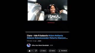 Ciara  ride ft ludacris ciara shorts funny viral dance atlanta steviewonder dancevideo tv [upl. by Bobina]