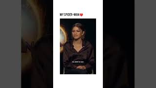 Zendaya calls Tom Holland as her spiderman is so cute 🖤🔥 [upl. by Yrtsed]