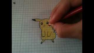 Pikachu von Pokémon zeichnen  Mangafigur Pikachu malen [upl. by Dene999]