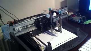 Homemade cnc made from scannerprintercd rom [upl. by Eneleahcim]