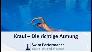 Die richtige Kraul Atmung erlernen Correct breathing in freestyle swimming english subbed [upl. by Shanleigh]