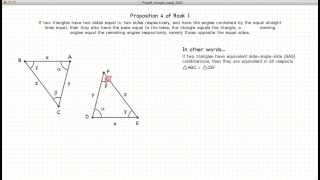 Euclids Elements Book 1  Proposition 4 [upl. by Asa]