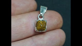 Setting the Tiny Yowah Opal Nut Pyramid in Handmade Sterling Silver Bezel [upl. by Adigirb370]