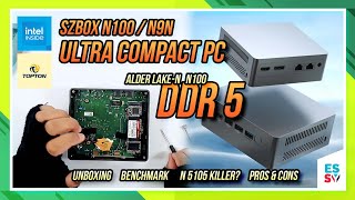 Budget DDR5 Mini PC  Topton SZBOX N100  N9N  Alder lakeN  Benchmark RIP N5105 [upl. by Deena]