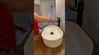 Vessel Sink Installation plumbing plumber veteranowned [upl. by Yrovi]