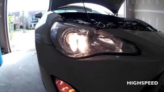 Scion FRS  Toyota GT86 LED HID Lights Conversion Installation Tutorial Subaru BRZ [upl. by Akemaj]