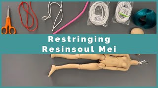 Restringing Resinsoul Mei BJD [upl. by Pepillo468]