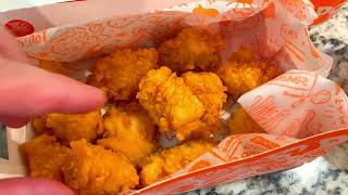 Popeyes Pembroke Ontario Unboxing Chicken Nuggets Sauces Mashed Potato Mac amp Cheese Fast Food [upl. by Ihsorih]